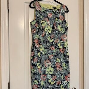 Floral Sleeveless Midi Dress - Multicolor